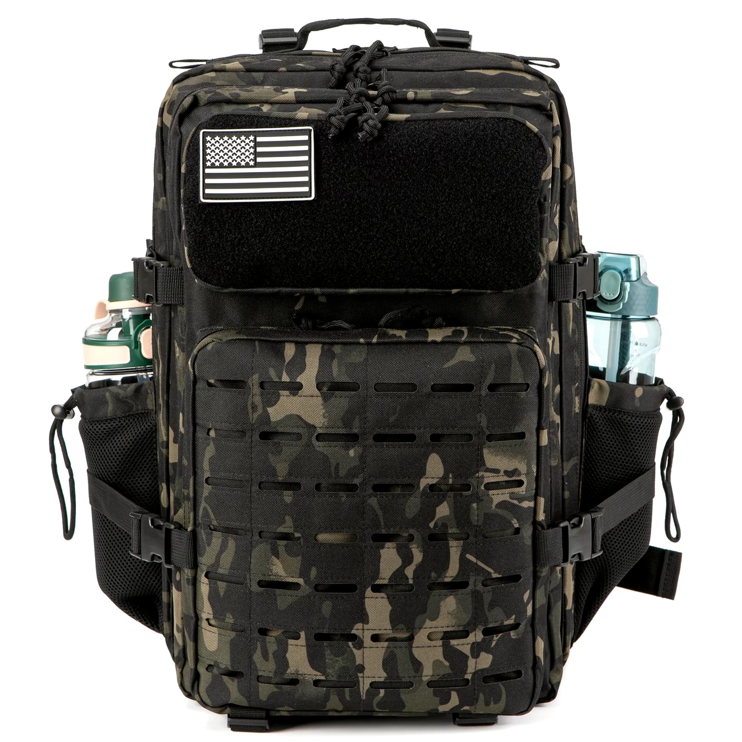 45L Molle Tactical Backpack Bag Hunting MOLLE Backpack GYM for Men EDC Outdoor Hiking Survival Rucksack Witch Bottle Holder