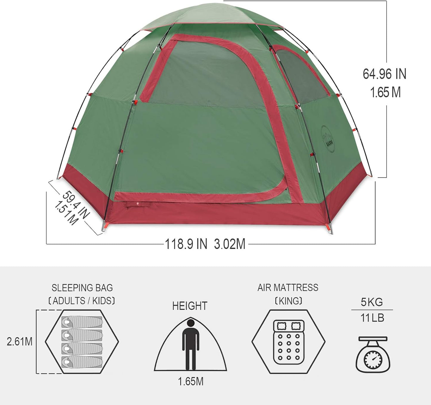 Outdoor Camping Tent 2/4 Person Waterproof Camping Tents Easy Setup Two/Four Man Tent Sun Shade 2/3/4 People