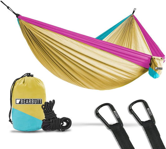 Double Camping Hammock - Portable 2-Person Backpacking and Hiking Gear for Outdoor Adventures