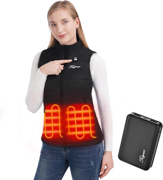 Heated Vest Women with Battery Pack,Women'S Heated Warm Vest Electric Rechargeable Heating Vest