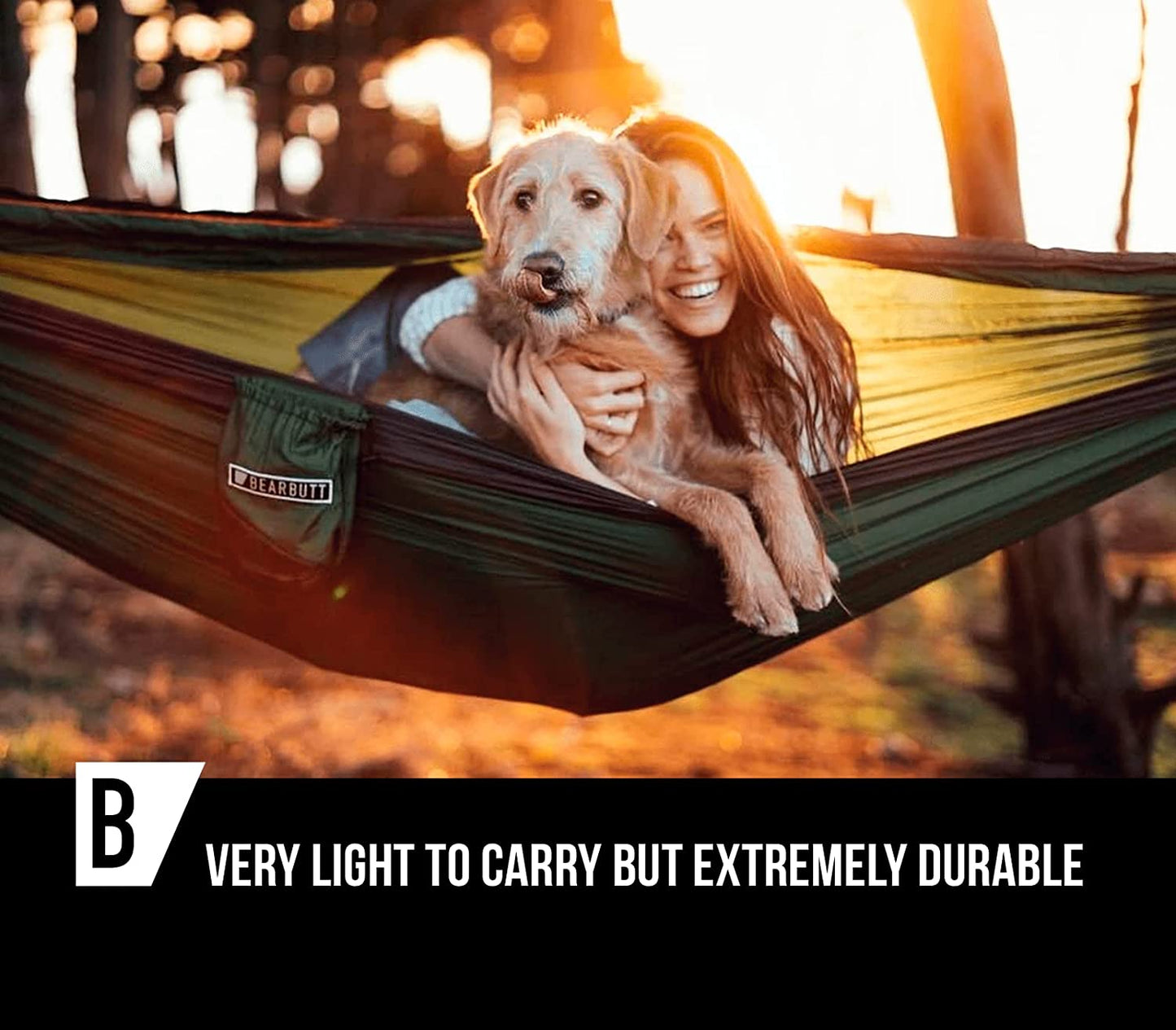 Double Camping Hammock - Portable 2-Person Backpacking and Hiking Gear for Outdoor Adventures