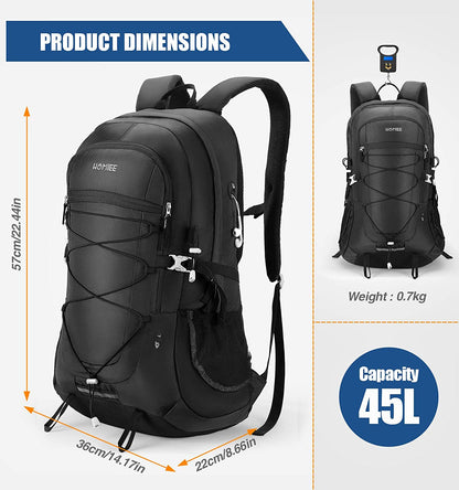 45L Hiking Backpack Lightweight Travel Backpack Outdoor Camping Daypack for Men Women